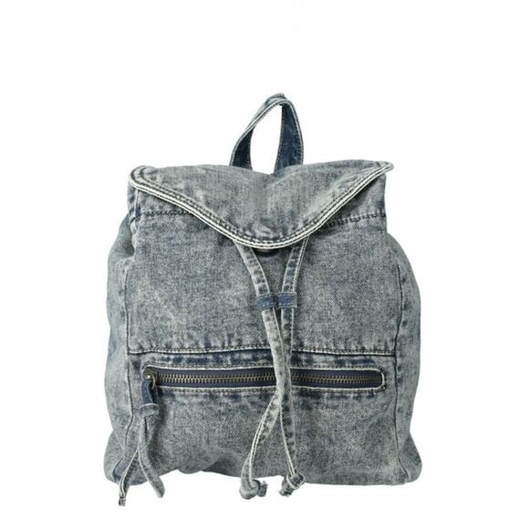 No Boundaries Casual Mini Backpack, Blue Denim, Women's - Picture 1 of 4
